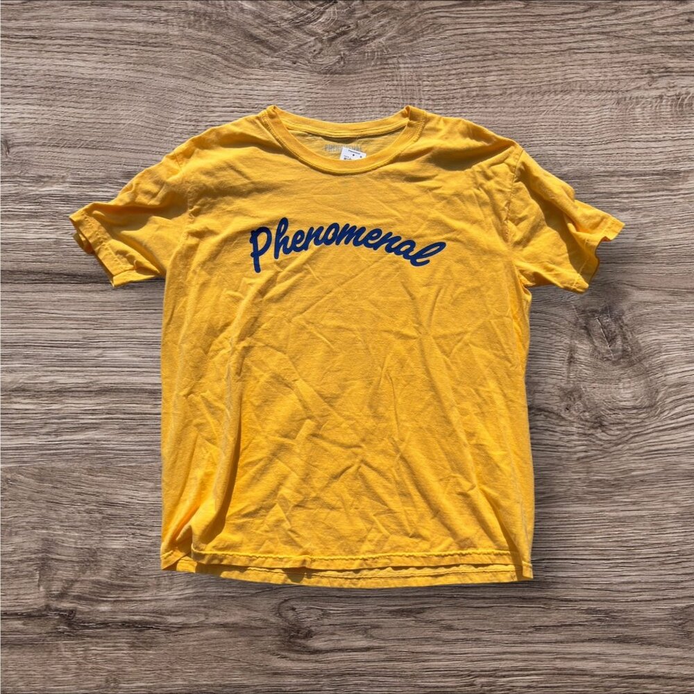 Phenomenal Women's Yellow Phenomenal Script Graphic T-Shirt, Size M,‎ NWT - Picture 2 of 6